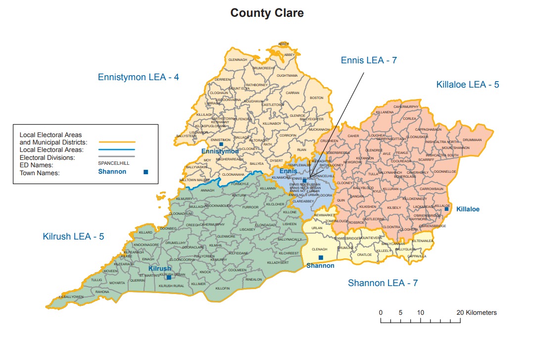 Clare electoral districts